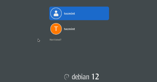 Debian 12用户登录
