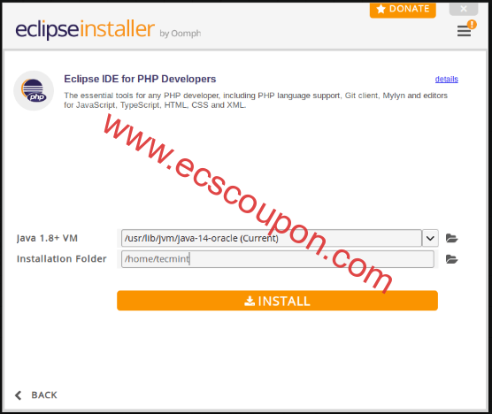 选择Eclipse IDE安装文件夹