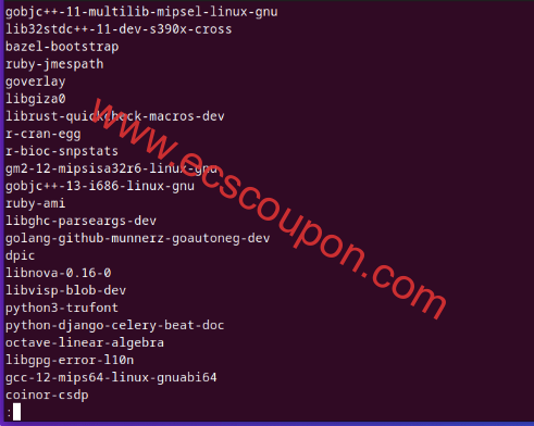 列出Ubuntu中的可用软件包