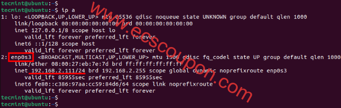 列出Ubuntu上的网络接口