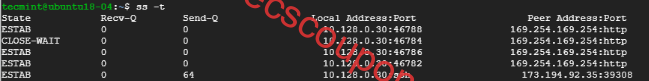 列出Linux中的TCP连接