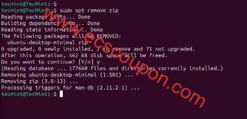 在Ubuntu中删除软件包