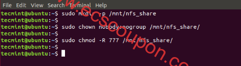 在Ubuntu中创建NFS共享