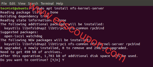 在Ubuntu上安装NFS服务器