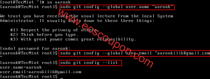在Linux中设置Git帐户