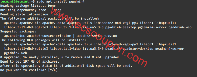 在Debian上安装pgAdmin
