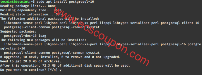 在Debian上安装PostgreSQL