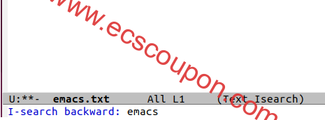 在Emacs中向后搜索