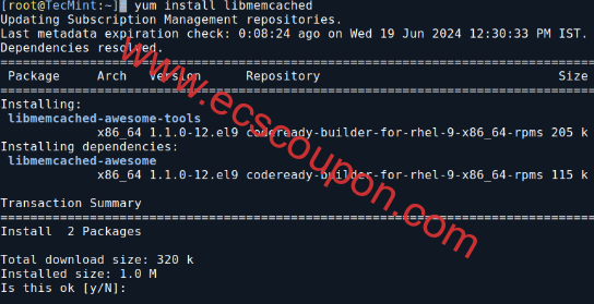 在RHEL中安装libmemcached