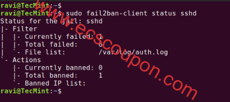 检查Fail2Ban SSH Jail