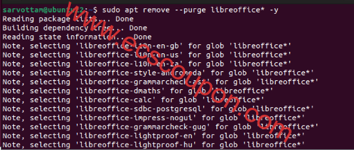 在Ubuntu中删除LibreOffice