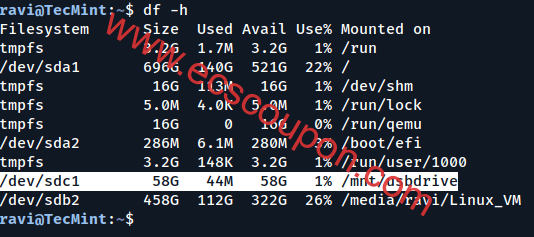 在Linux中验证USB安装